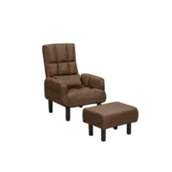 Beliani Fauteuil OLAND - Bruin Polyester -LeenBakker Winkel 803b5d1b89024ac5aea8ef5218450d11
