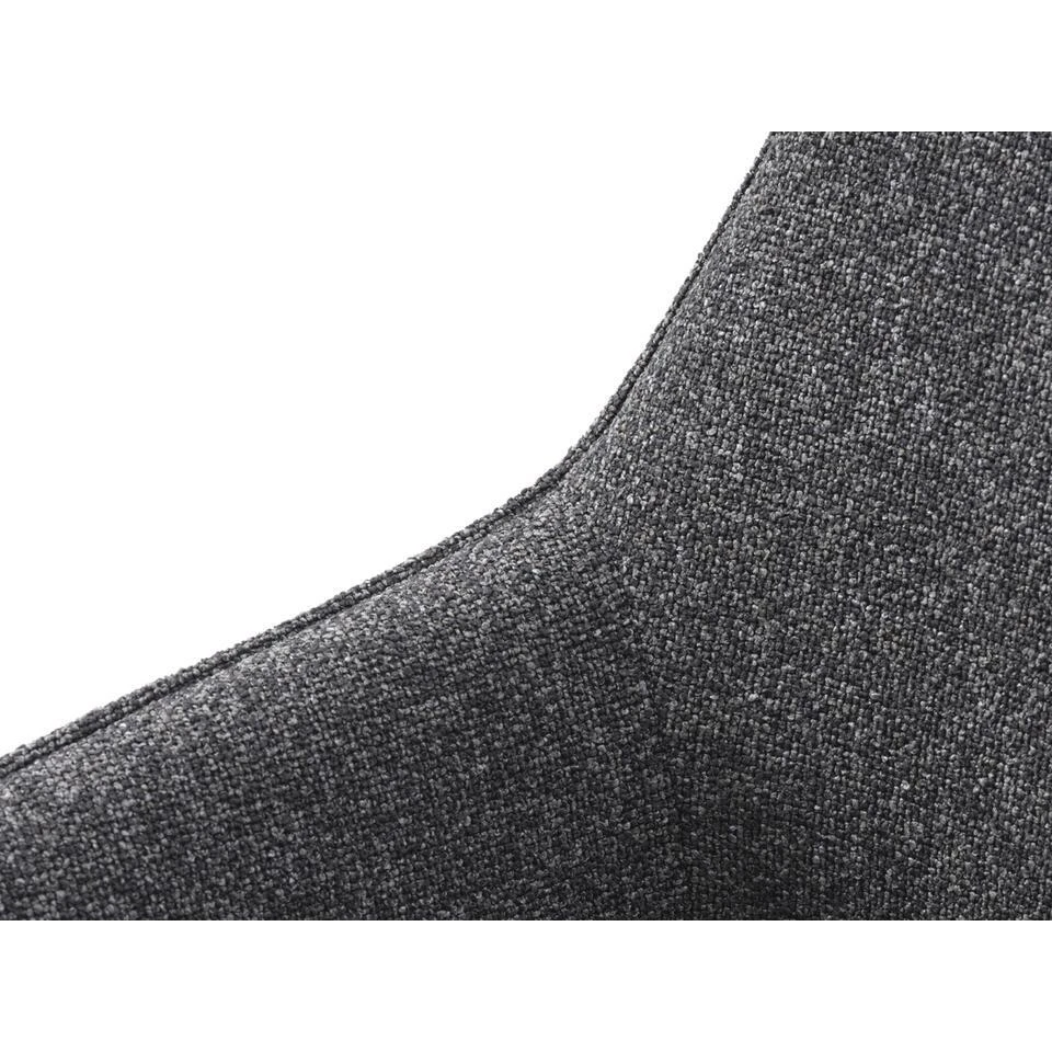 Eetkamerstoel Donkergrijs Stof - Draaibaar - 58x59x83cm - Alma - Set Van 2 10 Eetkamerstoel Donkergrijs Stof - Draaibaar - 58x59x83cm - Alma - Set Van 2 - Afbeelding 8