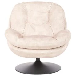 NOLVIK - Fauteuil - Beige - Fluweel -LeenBakker Winkel 80a54421ed7a463c88c13b8402a1ab5a
