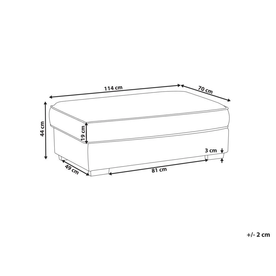 RENDERS - Ottomaan - Gebroken Wit - Bouclé 6 RENDERS - Ottomaan - Gebroken Wit - Bouclé - Afbeelding 4