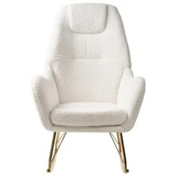 GULSELE - Schommelstoel - Gebroken Wit - Bouclé -LeenBakker Winkel 80f49909bbe24385898e1e5c29eb629e