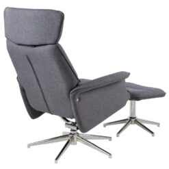 Relaxfauteuil Corsas - Stof - Donkergrijs (incl. Voetenbank) -LeenBakker Winkel 81004318 0104