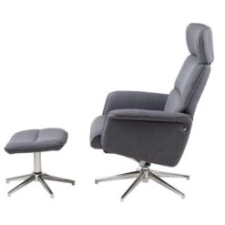 Relaxfauteuil Corsas - Stof - Donkergrijs (incl. Voetenbank) -LeenBakker Winkel 81004318 8000