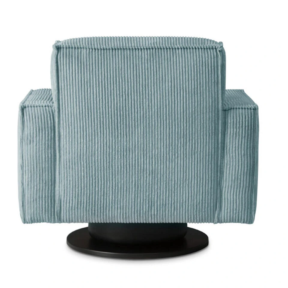 Draaifauteuil Stuttgart Met Armleuning - Ribcord - Ijsblauw/grijs 6 Draaifauteuil Stuttgart Met Armleuning - Ribcord - Ijsblauw/grijs - Afbeelding 4