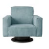 Draaifauteuil Stuttgart Met Armleuning - Ribcord - Ijsblauw/grijs -LeenBakker Winkel 81004591