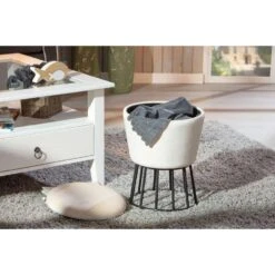 Kruk Ireen - Wit/zwart - 42x34x34 Cm 17 Kruk Ireen - Wit/zwart - 42x34x34 Cm -LeenBakker Winkel 81021745 0800