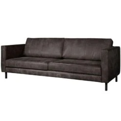 Bank Ferro 3,5-zits - Leer - Zwart -LeenBakker Winkel 81023414 0200