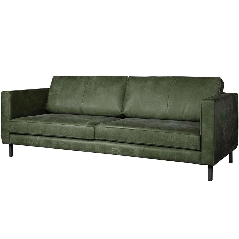 Bank Ferro 3,5-zits - Leer - Olijf 4 Bank Ferro 3,5-zits - Leer - Olijf - Afbeelding 2