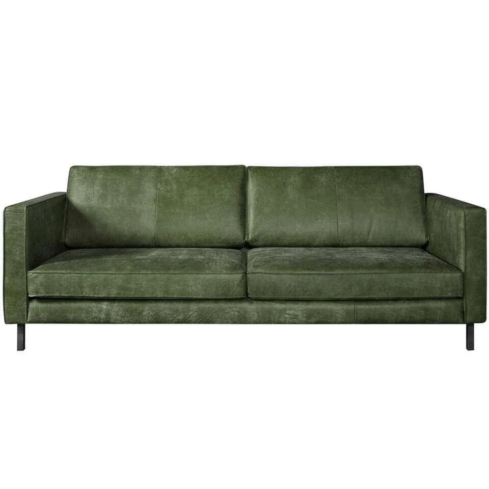 Bank Ferro 3,5-zits - Leer - Olijf 3 Bank Ferro 3,5-zits - Leer - Olijf