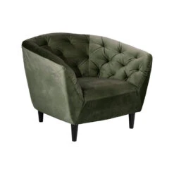Fauteuil Thyrza - Fluweel - Groen -LeenBakker Winkel 81025840 0100
