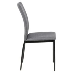 Eetkamerstoel Loures - Stof - Grijs (4 Stuks) -LeenBakker Winkel 81025870 0300