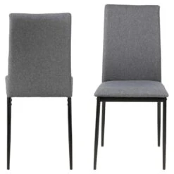 Eetkamerstoel Loures - Stof - Grijs (4 Stuks)