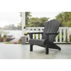Keter Troy Adirondack Tuinstoel - 81x80x96,5cm - Grafiet -LeenBakker Winkel 81026432 0103