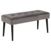 Bankje Gaby - Fluweel - Donkergrijs - 45x95x38 Cm 2 Bankje Gaby - Fluweel - Donkergrijs - 45x95x38 Cm -LeenBakker Winkel 81026451
