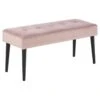 Bankje Gaby - Fluweel - Roze - 45x95x38 Cm 1 Bankje Gaby - Fluweel - Roze - 45x95x38 Cm -LeenBakker Winkel 81026453