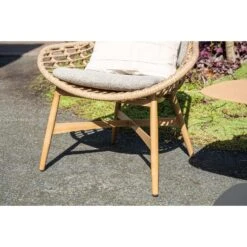 Castello Lounge Fauteuil - Light Teak Look - Natural Rotan-merino Sand -LeenBakker Winkel 8125e81facab4a278d4c54ed31dd0eec