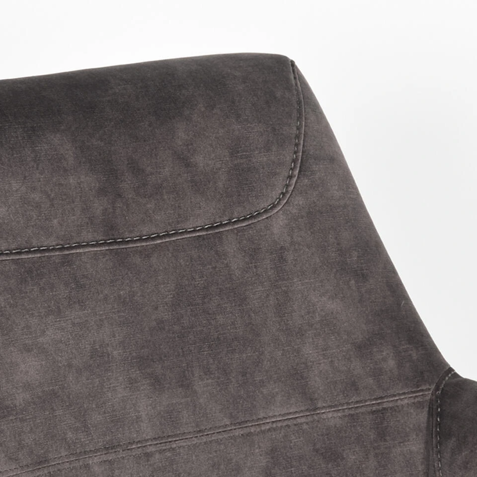 LABEL51 Fauteuil Toby Antraciet Velours 7 LABEL51 Fauteuil Toby Antraciet Velours - Afbeelding 5