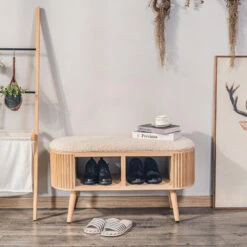 Bank Met Opbergruimte In Grenen En Witte Lussen -LeenBakker Winkel 8397a5975c3242a98eb2211b5697cb57