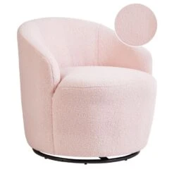 DAVIK - Fauteuil - Pastelroze - Bouclé -LeenBakker Winkel 8438fa2c6ed14e3b8d6b82a59660fa89