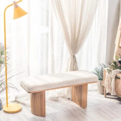 Bank Van Massief Hout En Witte Lussen 16 Bank Van Massief Hout En Witte Lussen -LeenBakker Winkel 84cd4d9145444ed3ba0c539a43c73964