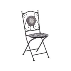 Beliani Tuinstoel CARIATI - Zwart Ijzer -LeenBakker Winkel 8546a295e7af4fbf897cccecdbfad7d4