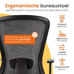 Goliving Ergonomisch Bureaustoel - Verstelbaar - Op Wieltjes - Zwart 11 Goliving Ergonomisch Bureaustoel - Verstelbaar - Op Wieltjes - Zwart -LeenBakker Winkel 85c381b411b0438b887e911f6db692ca