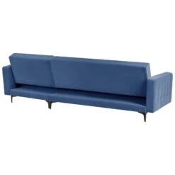 ABERDEEN - Slaapbank Met Ottomaan - Blauw - Linkszijdig - Fluweel -LeenBakker Winkel 862adf3a33a84289b2dbda54e01a2e60 1