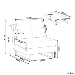 JERSLEV - 1-zits Slaapbank - Gebroken Wit - Polyester -LeenBakker Winkel 86caf25b9f04458d8147af4afe3c9285 1