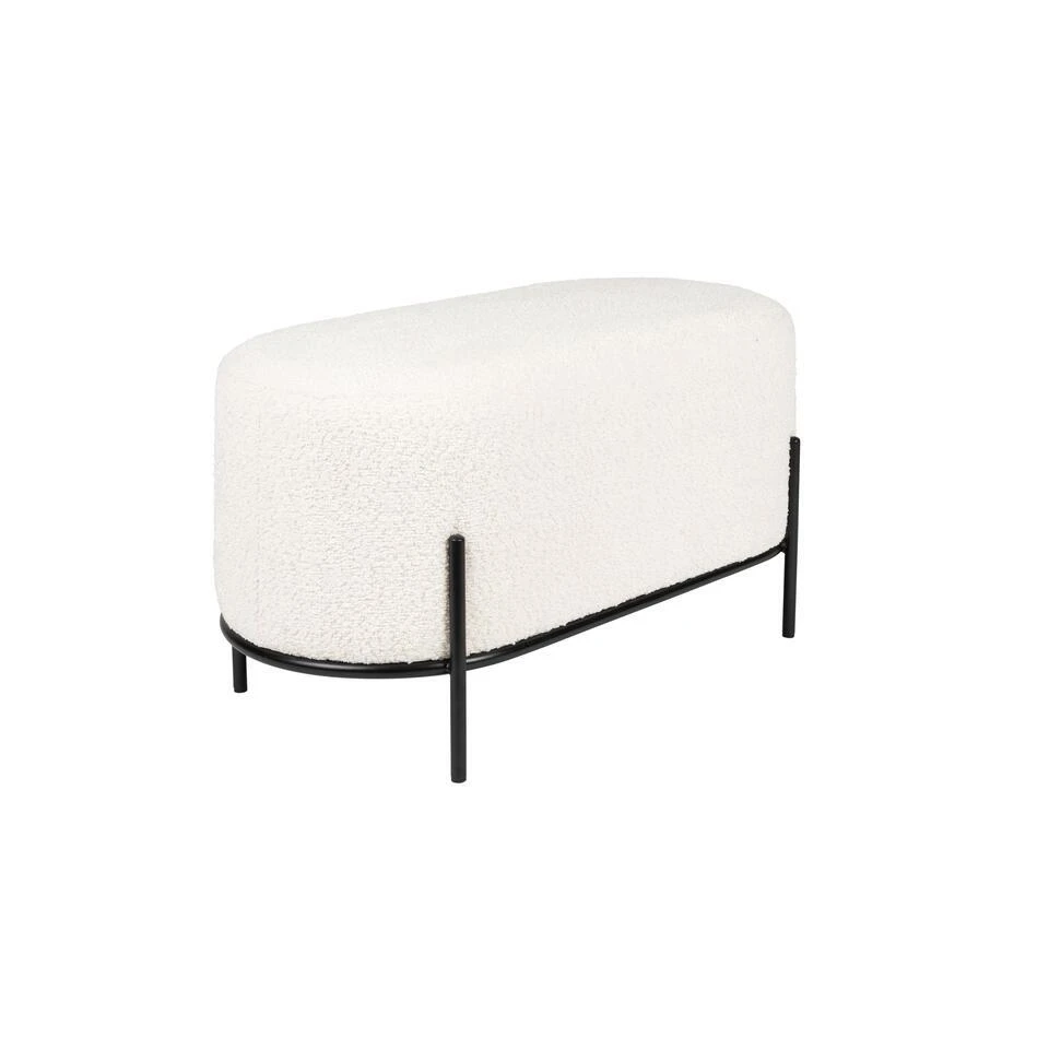 Housecraft Living Boz Hocker/ Bankje Off-White - Wit 4 Housecraft Living Boz Hocker/ Bankje Off-White - Wit - Afbeelding 2
