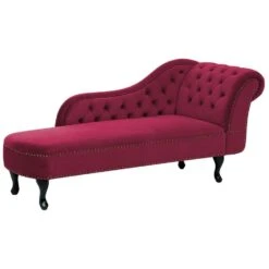NIMES - Chaise Longue - Rood - Rechterzijde - Fluweel -LeenBakker Winkel 8872409712b9435cb285daaf0a2778cc