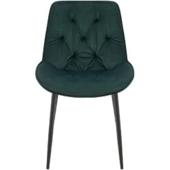 CLP Set Van 2 Eetkamerstoel Wallace Zwart Frame - Fluweel - Groen -LeenBakker Winkel 8876713c7eb4441982a4dd24568972be