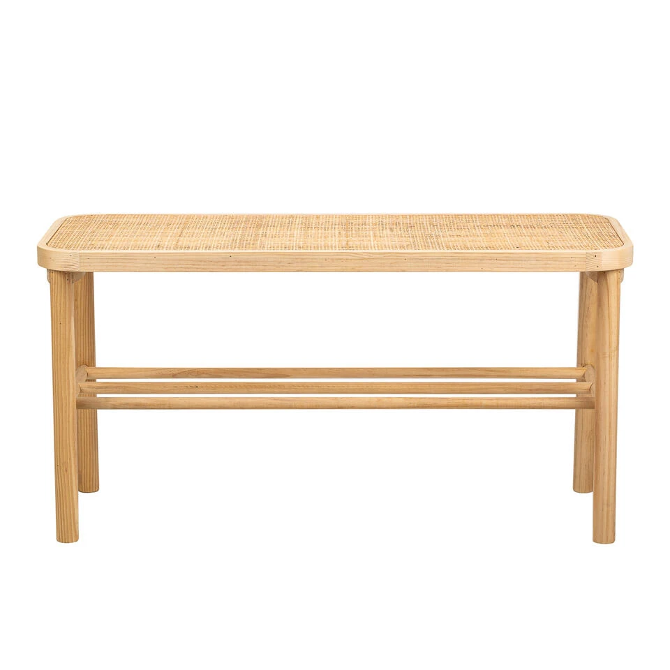 Bank Met Opbergruimte Van Massief Grenen En Rotan 6 Bank Met Opbergruimte Van Massief Grenen En Rotan - Afbeelding 4