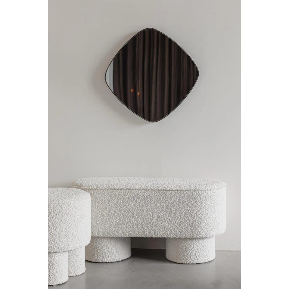 Housecraft Marcos Bankje Bouclé Wit 4 Housecraft Marcos Bankje Bouclé Wit - Afbeelding 2