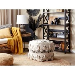 Beliani Poef THONDI - Beige Katoen 7 Beliani Poef THONDI - Beige Katoen -LeenBakker Winkel 8910a0d7011446e392341dda95028b7c