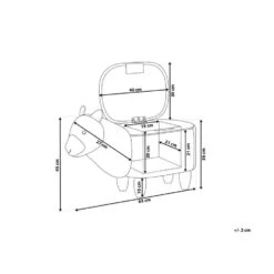 Beliani Dierenhocker ALPACA - Grijs Polyester, Katoen -LeenBakker Winkel 8917f9fb634d49218bf6232edec95745
