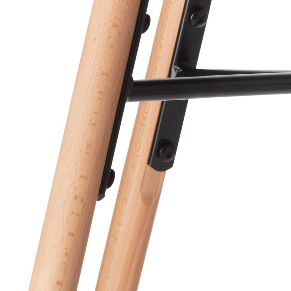 Nolon Nena-Pip Eetkamerstoel Zwart - Kunststof - Houten Poten 7 Nolon Nena-Pip Eetkamerstoel Zwart - Kunststof - Houten Poten - Afbeelding 5