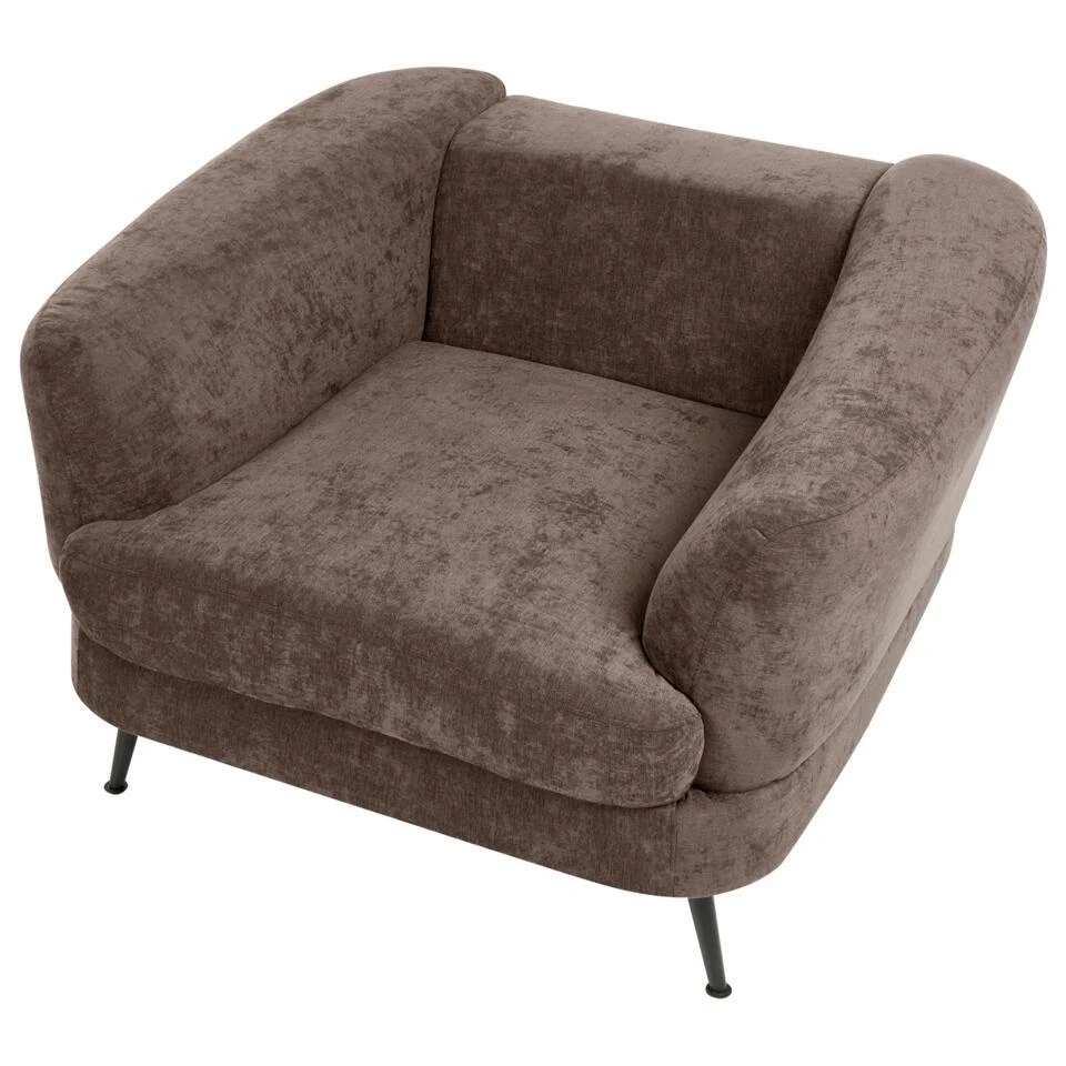 KJAER - Fauteuil - Donkerbruin - Chenille 10 KJAER - Fauteuil - Donkerbruin - Chenille - Afbeelding 8