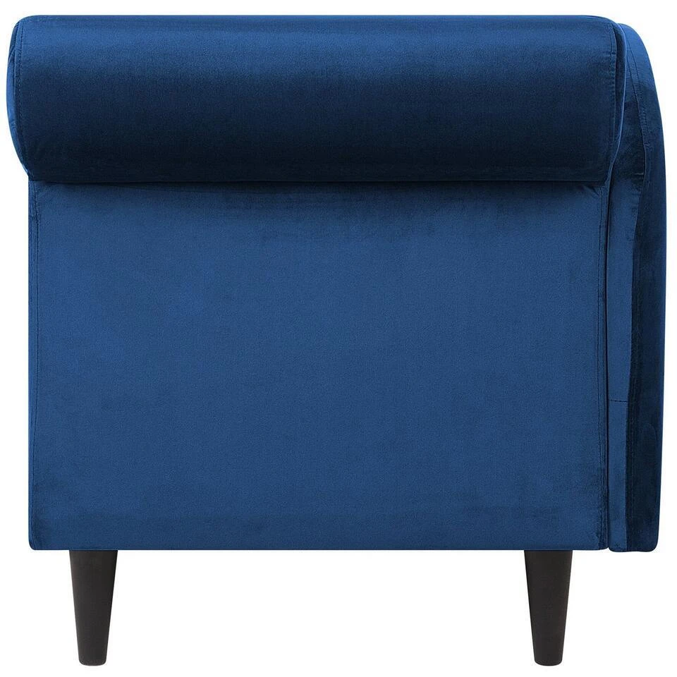 LUIRO - Chaise Longue - Blauw - Rechterzijde - Fluweel 11 LUIRO - Chaise Longue - Blauw - Rechterzijde - Fluweel - Afbeelding 9