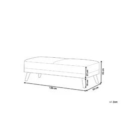 Beliani Ottomaan FLORLI - Zwart Polyester -LeenBakker Winkel 8ab1c97677654269bb8cda8e5d32b324