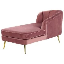 ALLIER - Chaise Longue - Roze - Linkerzijde - Fluweel -LeenBakker Winkel 8ab2b49e99cb4d72aba80ecc1b8b1516