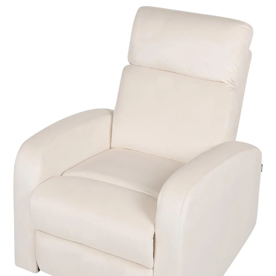 VERDAL - Relaxfauteuil Handmatig - Wit - Fluweel 13 VERDAL - Relaxfauteuil Handmatig - Wit - Fluweel - Afbeelding 11
