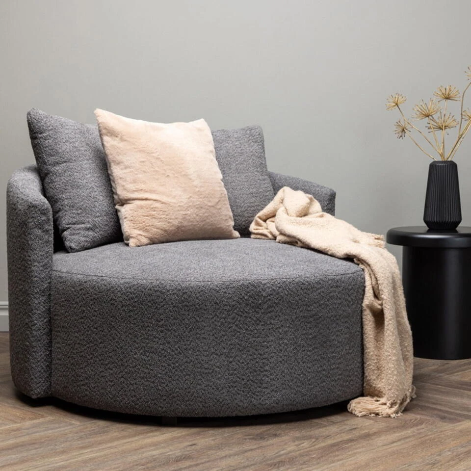 Fjôrd Loveseat Teddy Grijs - Zithoogte 40cm - 118x118x72cm - Kelso 4 Fjôrd Loveseat Teddy Grijs - Zithoogte 40cm - 118x118x72cm - Kelso - Afbeelding 2