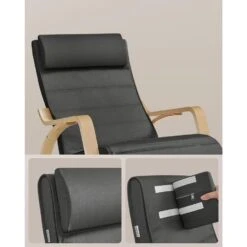 Schommelstoel - Relaxstoel - Verstelbaar 5 Standen - Grijs -LeenBakker Winkel 8ba33988dd7249e59128c861b817a879