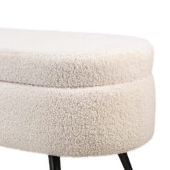 Metalen Bank Met Witte Krullen -LeenBakker Winkel 8ba35631be22456896a02c8d8566b050