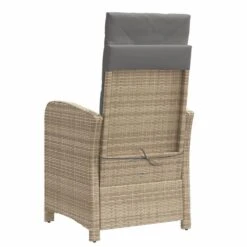 VidaXL - Tuinstoel Verstelbaar Met Voetensteun - Beige - Poly Rattan -LeenBakker Winkel 8ce4a332756945db82bcb50d38f3279e