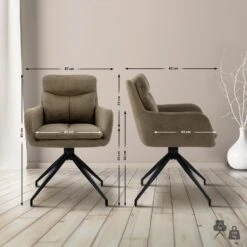 CLP Eetkamerstoel Somers Zwart Frame - Stof - Bruin -LeenBakker Winkel 8dd9e17d7bae42709691a69664673cce