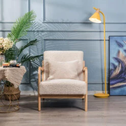 Fauteuil Van Massief Hout En Witte Lussen -LeenBakker Winkel 8de443e0ff4a4925bf96a1c48e4ca854