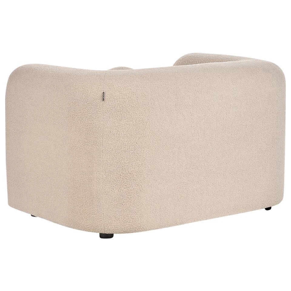 LEIREN - Fauteuil - Beige - Bouclé 9 LEIREN - Fauteuil - Beige - Bouclé - Afbeelding 7
