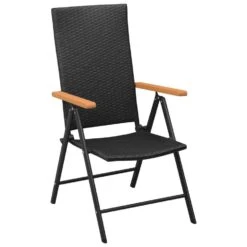 VidaXL - Tuinstoelen - Zwart - Poly Rattan - 4 Stuks -LeenBakker Winkel 8e11eab4377345e1ab0e6e2c035c5c0c
