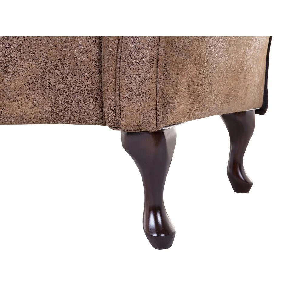 LATTES - Chaise Longue - Bruin - Linkerzijde - Kunstsuède 10 LATTES - Chaise Longue - Bruin - Linkerzijde - Kunstsuède - Afbeelding 8